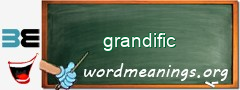 WordMeaning blackboard for grandific